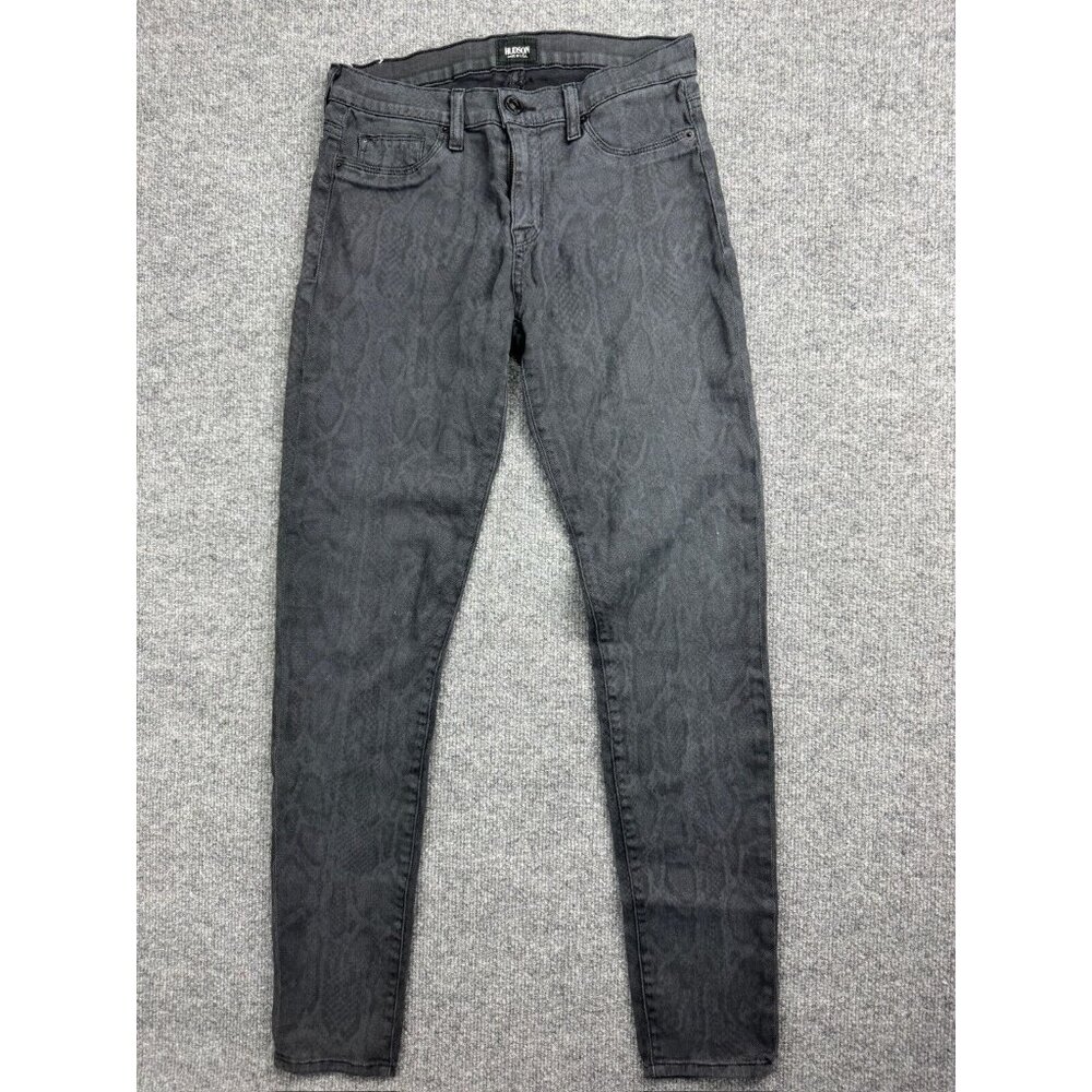 Hudson Nico Jeans Women's 27 Black Animal Print Mid‎ Rise Super Skinny